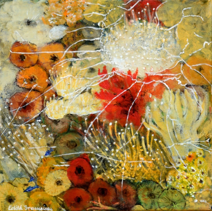 Am Riff, Mischtechnik, 30x30cm