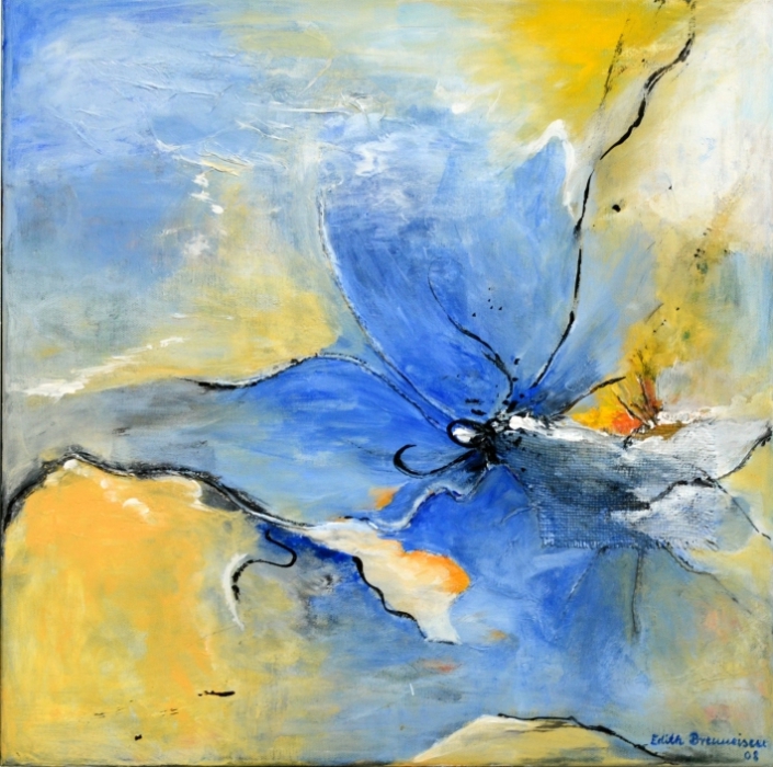 Blue dream, Mischtechnik, 50x50cm