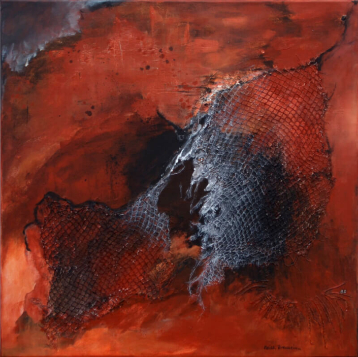 Der Natur auf der Spur 1, Mischtechnik, 60x60cm