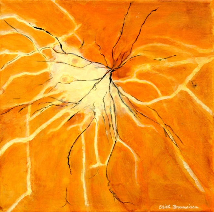 Flora oder Fauna II, Mischtechnik, 30x30cm