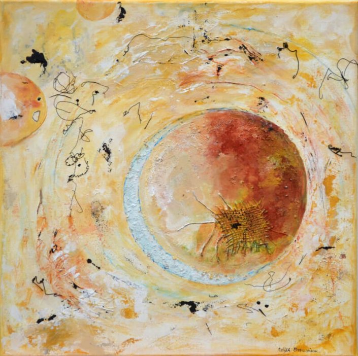 Form und Farbe 2, Mischtechnik, 50x50cm