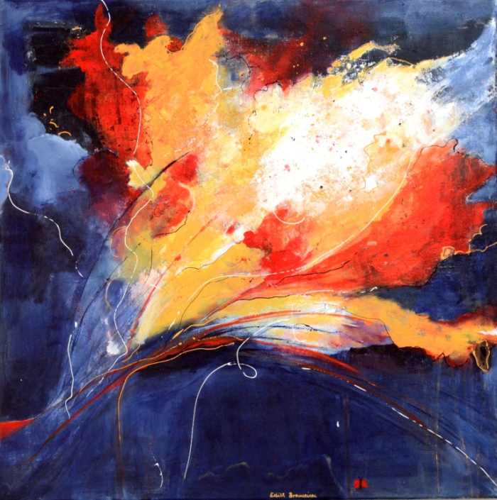 Gluecksgefuehle, Mischtechnik, 70x70cm