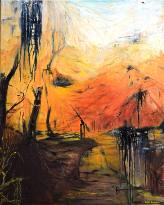 Im Morgenlicht, Mischtechnik, 100x80cm