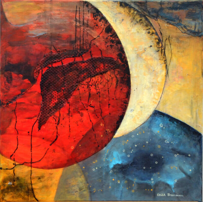 Kosmos 2, Mischtechnik, 50x50cm