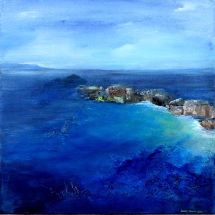 La mer, Mischtechnik, 60x60cm - VERKAUFT