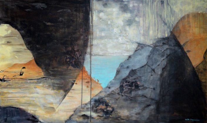 Licht und Schatten, Mischtechnik, 60x100cm