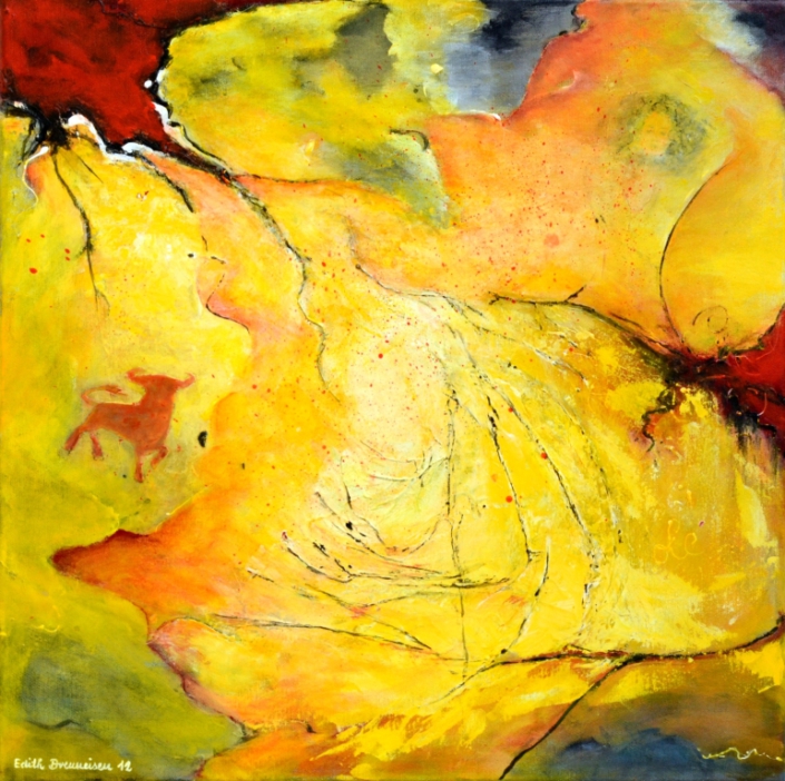 Luz, Fuego y Alma, Mischtechnik, 50x50cm