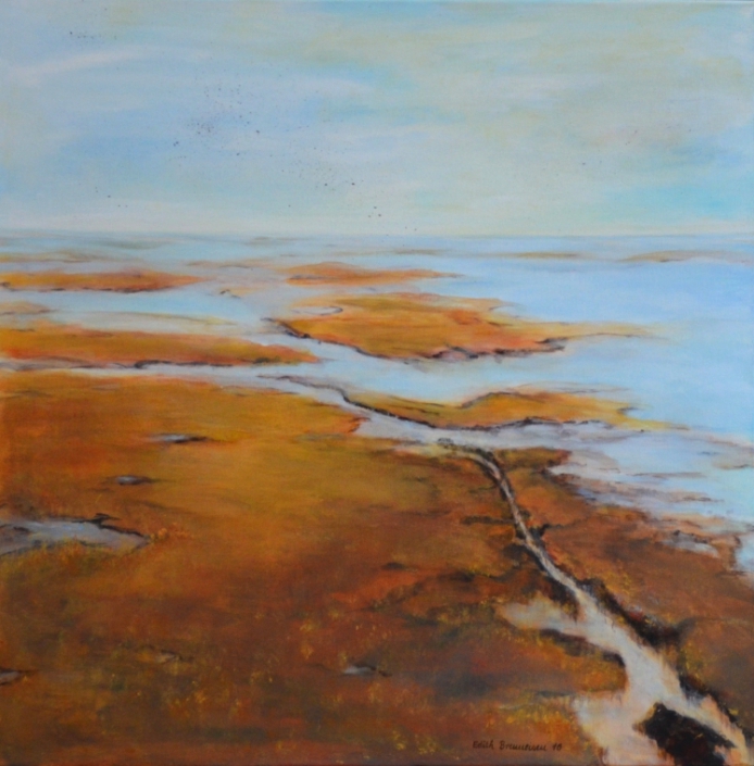 Seelandschaft, Mischtechnik, 70x70cm