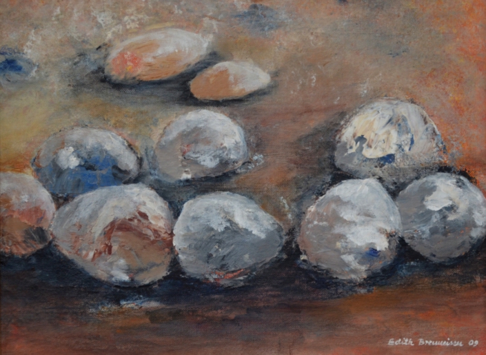 Steine, Mischtechnik, 32x44cm