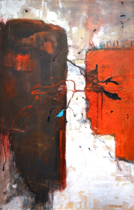 Telepathie, Mischtechnik, 100x65cm