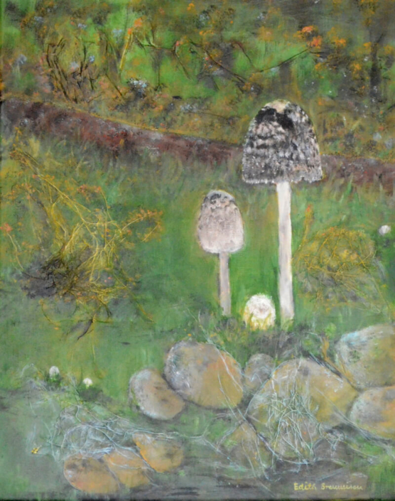 Tintlinge, Mischtechnik, 50x40cm