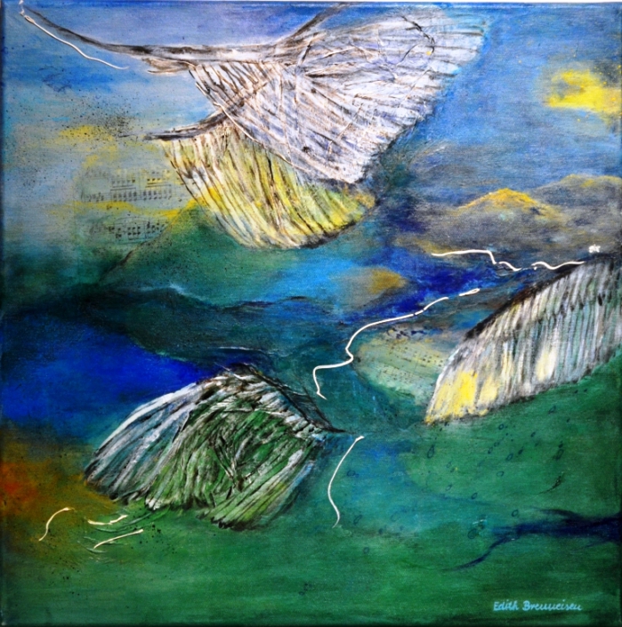 Traeumerei, Mischtechnik, 50x50cm