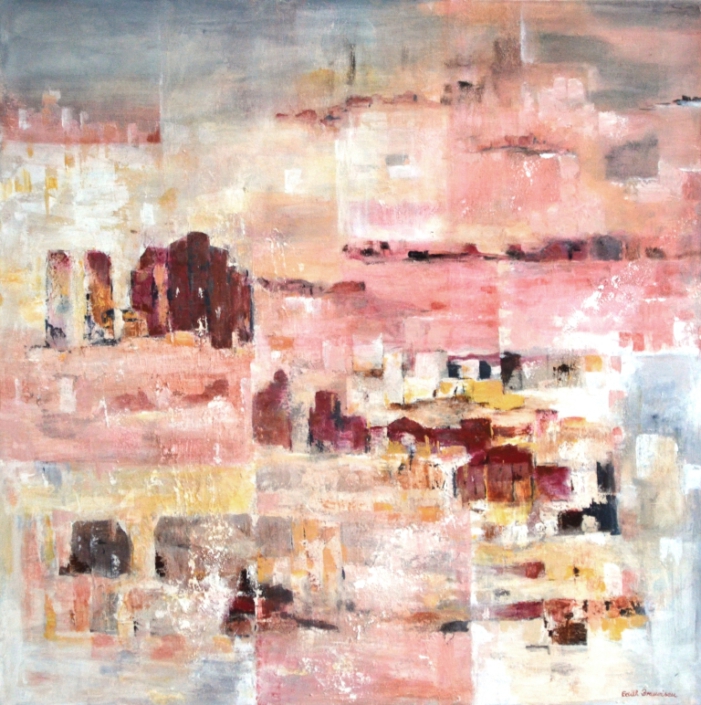 Urbane places, Mischtechnik, 90x90cm