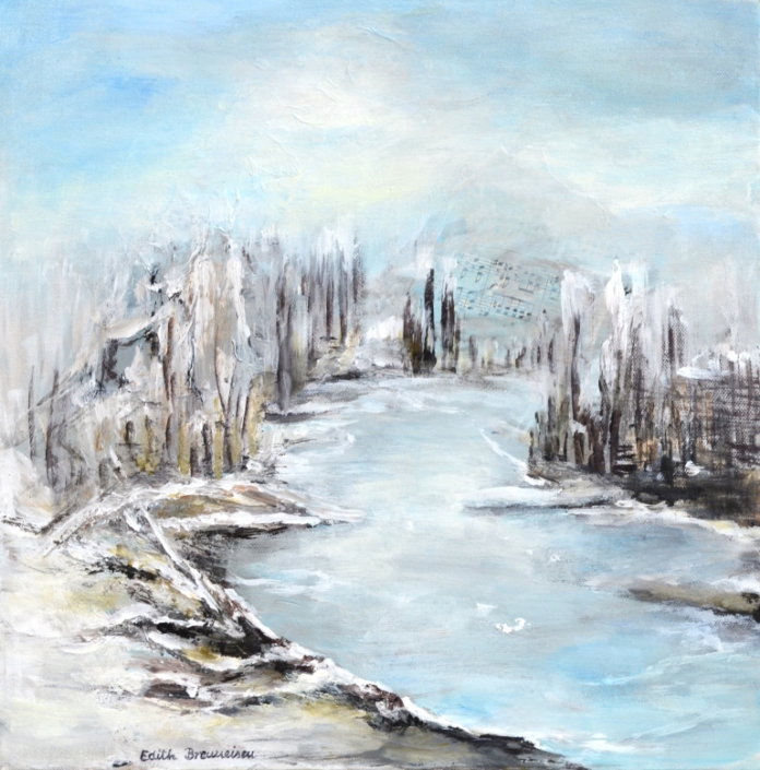 Winter, Mischtechnik, 40x40cm